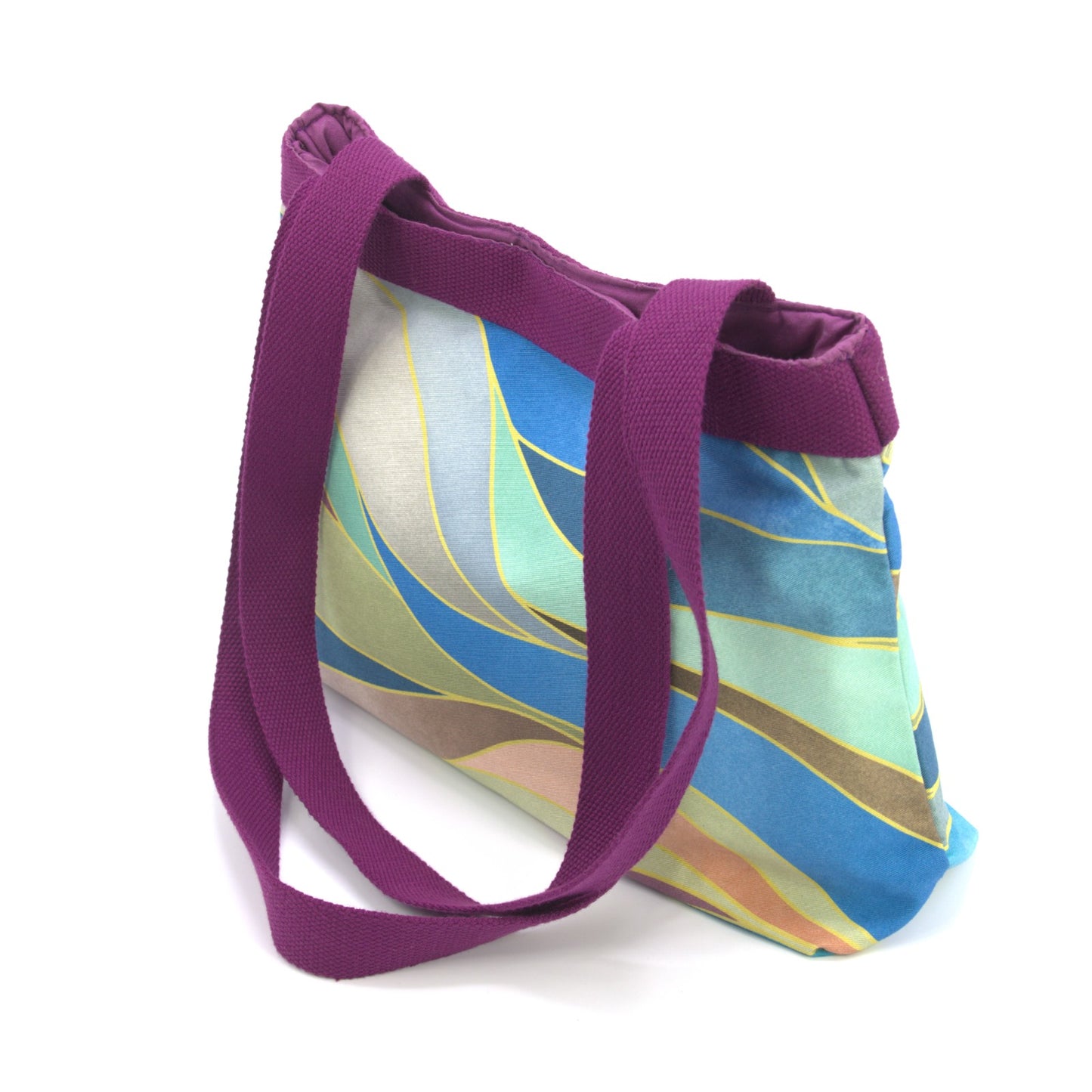 CAROLINA bag ONDE vinaccia e azzurro