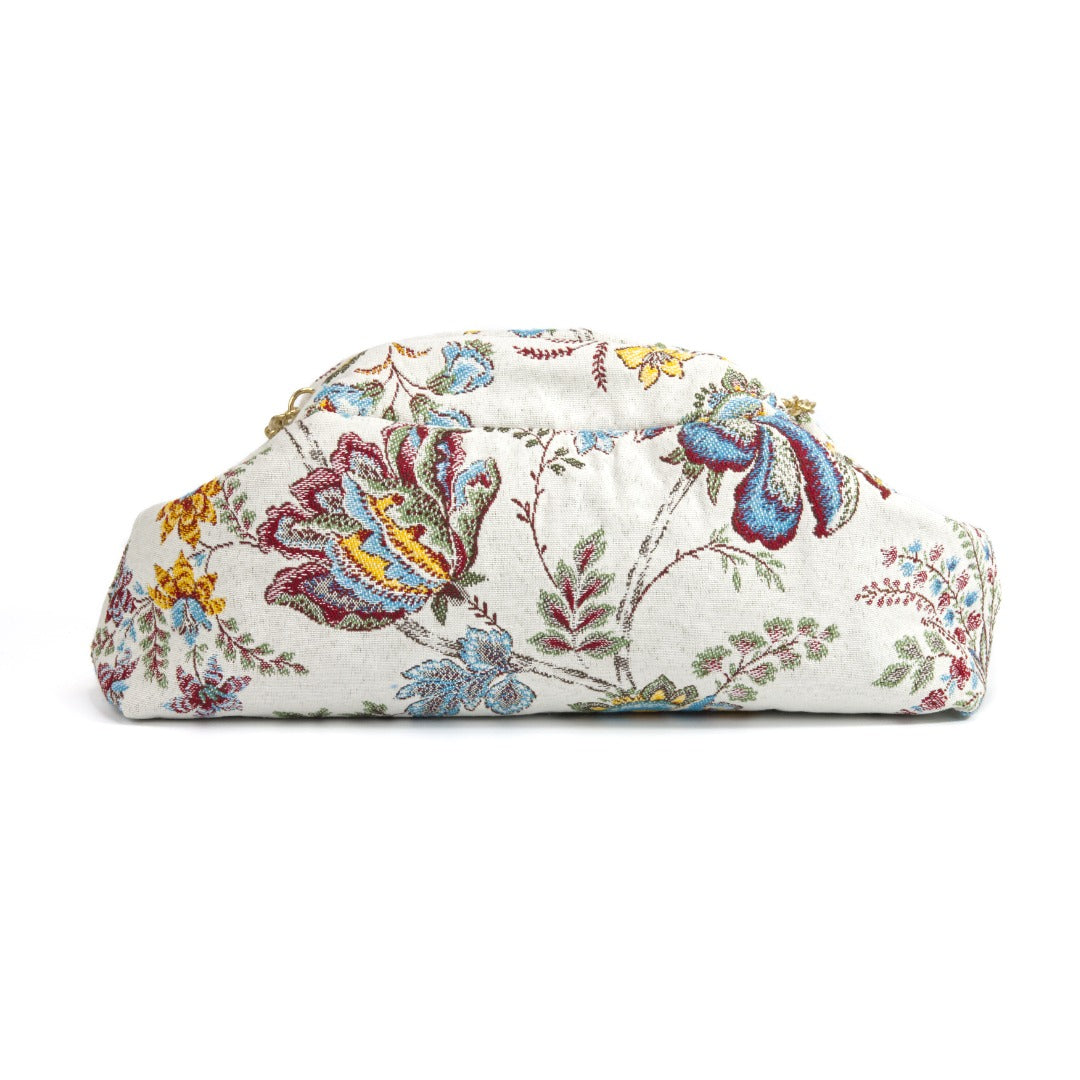 CRISTINA bag - Bianco, fiori jacobean multicolor
